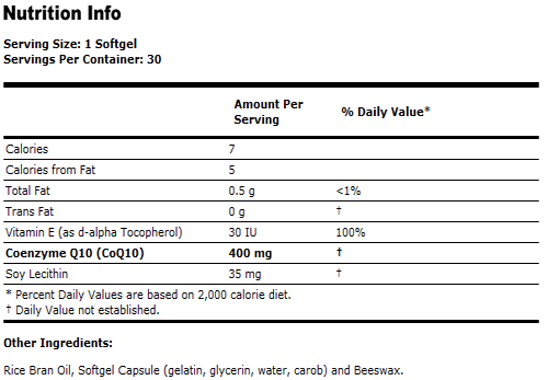 NOW CoQ10 400 mg 